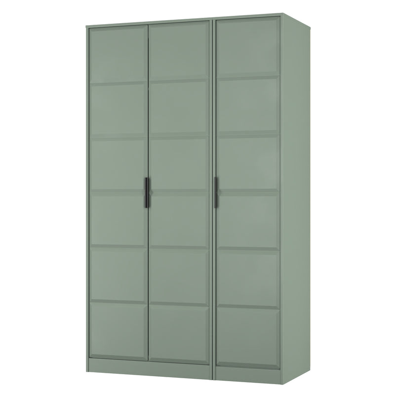 Bremen Ready Assembled 3 Door Wardrobe in Reed Green
