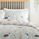 Fusion Cute Dogs Duvet Cover Set in Duck Egg