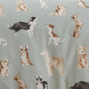 Fusion Cute Dogs Duvet Cover Set in Duck Egg