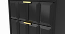 Hanover Ready Assembled 5 Drawer Tallboy in Deep Black & Black Matt