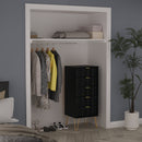 Hanover Ready Assembled 5 Drawer Tallboy in Deep Black & Black Matt