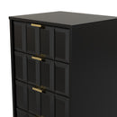 Hanover Ready Assembled 5 Drawer Tallboy in Deep Black & Black Matt