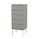 Hanover Ready Assembled 5 Drawer Tallboy in Dusk Grey