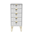 Hanover Ready Assembled 5 Drawer Tallboy in White Matt