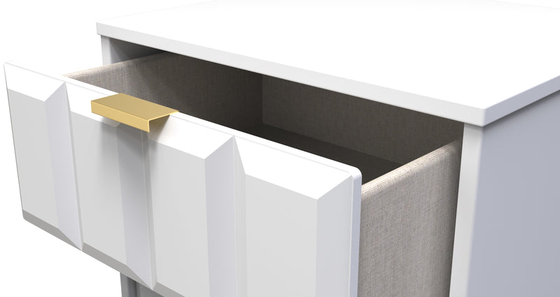 Hanover Ready Assembled 5 Drawer Tallboy in White Matt