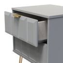 Hanover Ready Assembled 2 Drawer Bedside Cabinet in Dusk Grey