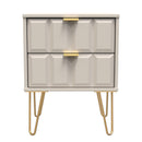 Hanover Ready Assembled 2 Drawer Bedside Cabinet in Kashmir Matt
