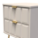 Hanover Ready Assembled 2 Drawer Bedside Cabinet in Kashmir Matt