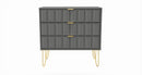 Hanover Ready Assembled 3 Drawer Chest in Dusk Grey