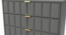 Hanover Ready Assembled 3 Drawer Chest in Dusk Grey