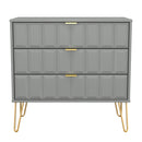 Hanover Ready Assembled 3 Drawer Chest in Dusk Grey
