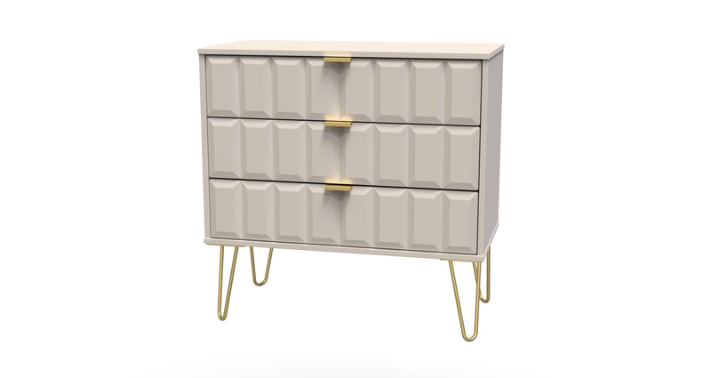 Hanover Ready Assembled 3 Drawer Chest in Kashmir Matt