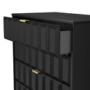 Hanover Ready Assembled 4 Drawer Chest in Deep Black & Black Matt