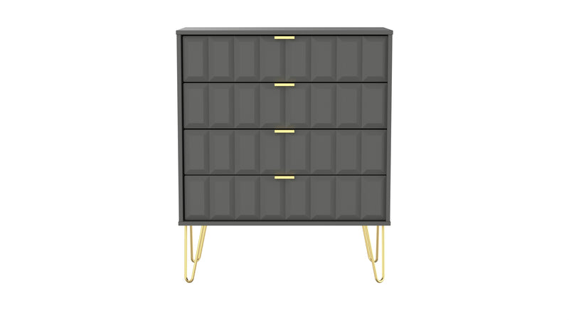 Hanover Ready Assembled 4 Drawer Chest in Dusk Grey
