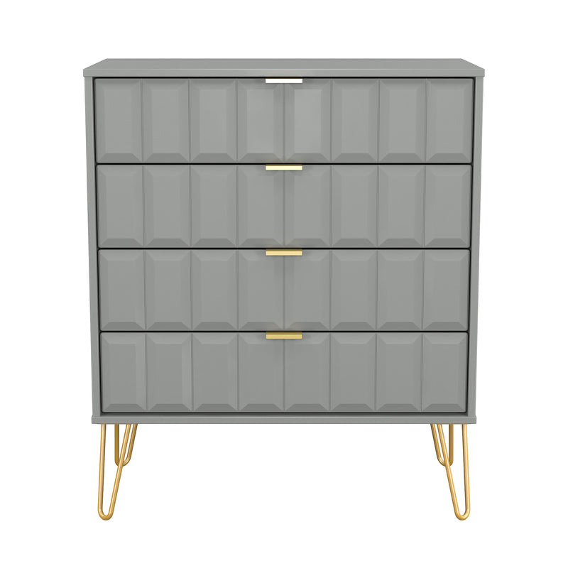 Hanover Ready Assembled 4 Drawer Chest in Dusk Grey