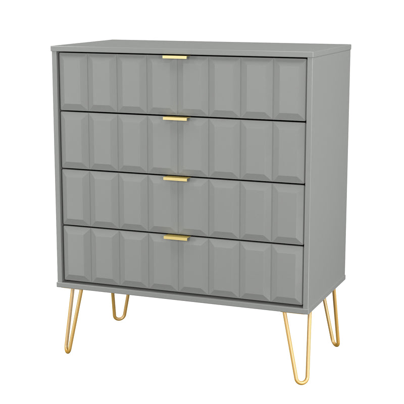 Hanover Ready Assembled 4 Drawer Chest in Dusk Grey