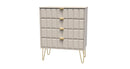 Hanover Ready Assembled 4 Drawer Chest in Kashmir Matt