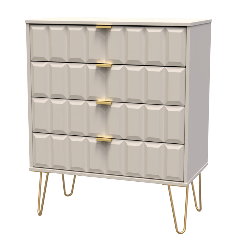 Hanover Ready Assembled 4 Drawer Chest in Kashmir Matt