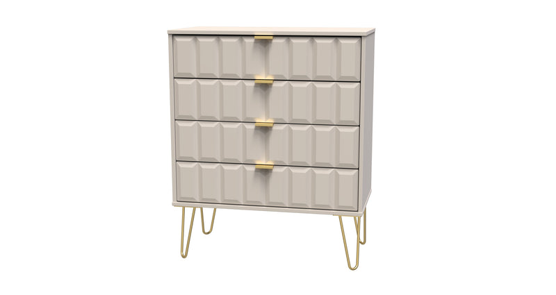 Hanover Ready Assembled 4 Drawer Chest in Kashmir Matt