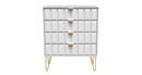 Hanover Ready Assembled 4 Drawer Chest in White Matt