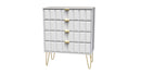 Hanover Ready Assembled 4 Drawer Chest in White Matt