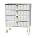 Hanover Ready Assembled 4 Drawer Chest in White Matt