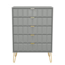 Hanover Ready Assembled 5 Drawer Chest in Dusk Grey