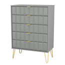 Hanover Ready Assembled 5 Drawer Chest in Dusk Grey