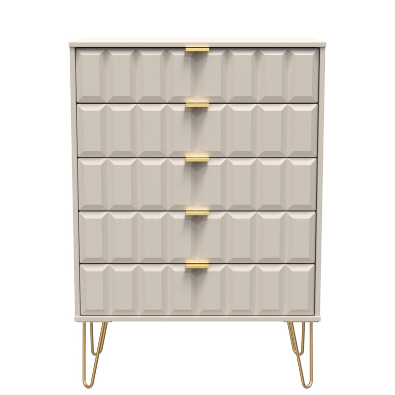 Hanover Ready Assembled 5 Drawer Chest in Kashmir Matt