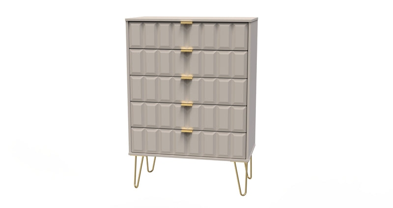 Hanover Ready Assembled 5 Drawer Chest in Kashmir Matt
