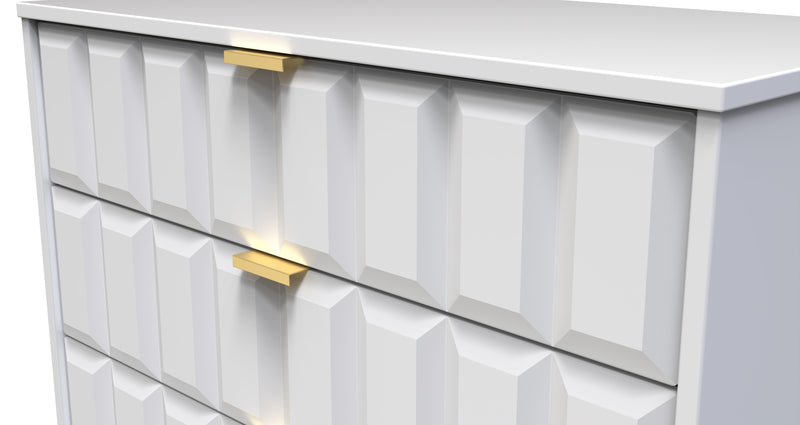 Hanover Ready Assembled 5 Drawer Chest in White Matt