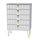 Hanover Ready Assembled 5 Drawer Chest in White Matt