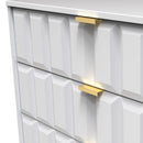 Hanover Ready Assembled 5 Drawer Chest in White Matt