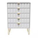 Hanover Ready Assembled 5 Drawer Chest in White Matt