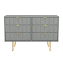 Hanover Ready Assembled 6 Drawer Wide Chest in Dusk Grey