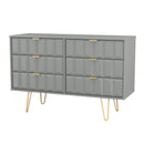 Hanover Ready Assembled 6 Drawer Wide Chest in Dusk Grey