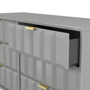 Hanover Ready Assembled 6 Drawer Wide Chest in Dusk Grey