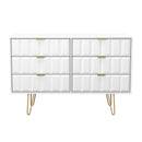 Hanover Ready Assembled 6 Drawer Wide Chest in White Matt