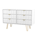 Hanover Ready Assembled 6 Drawer Wide Chest in White Matt