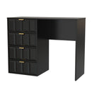 Hanover Ready Assembled 4 Drawer Vanity in Deep Black & Black Matt