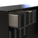 Hanover Ready Assembled 4 Drawer Vanity in Deep Black & Black Matt
