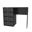 Hanover Ready Assembled 4 Drawer Vanity in Deep Black & Black Matt