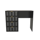 Hanover Ready Assembled 4 Drawer Vanity in Deep Black & Black Matt
