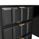 Hanover Ready Assembled 4 Drawer Vanity in Deep Black & Black Matt