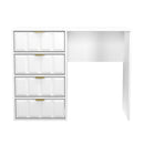 Hanover Ready Assembled 4 Drawer Vanity in White Matt