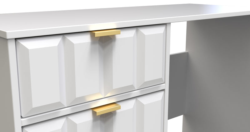 Hanover Ready Assembled 4 Drawer Vanity in White Matt