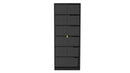 Hanover Ready Assembled 2 Door Wardrobe In Deep Black & Black Matt