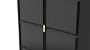Hanover Ready Assembled 2 Door Wardrobe In Deep Black & Black Matt