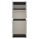 Hanover Ready Assembled 2 Door Wardrobe In Deep Black & Black Matt