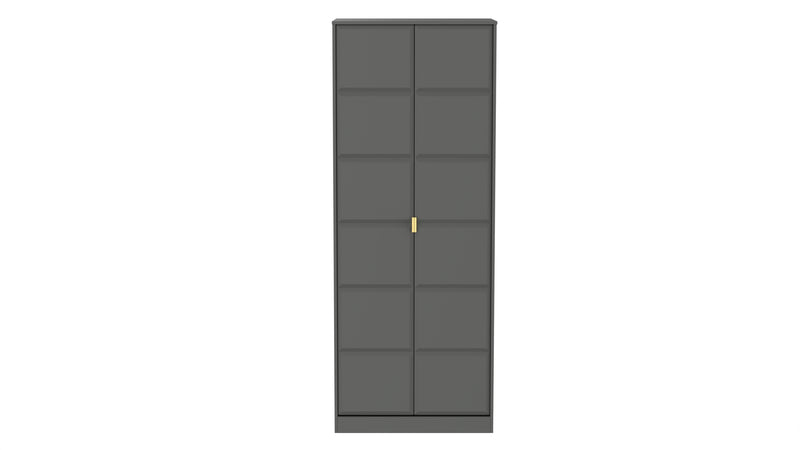 Hanover Ready Assembled 2 Door Wardrobe in Dusk Grey